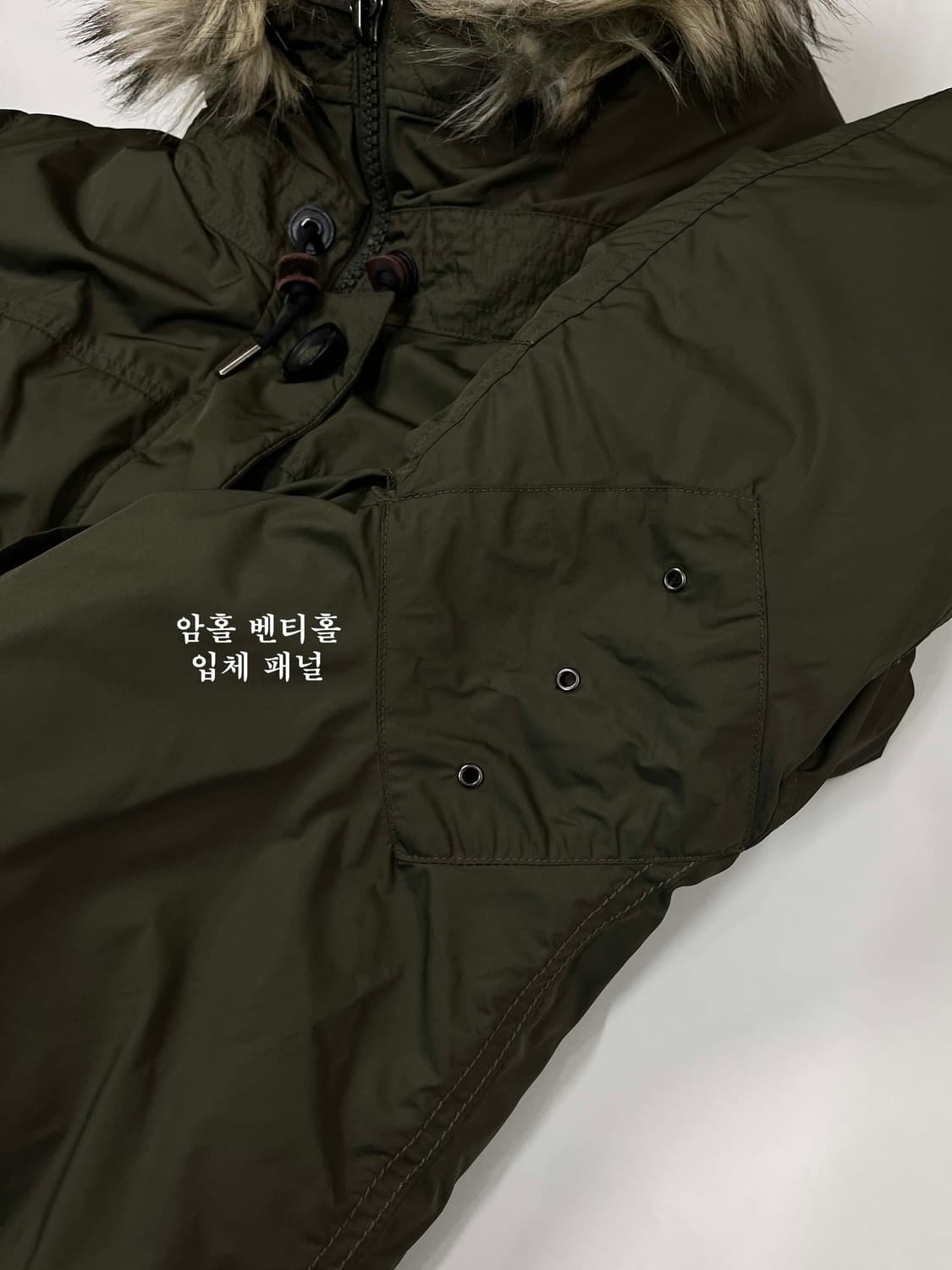 폴로 랄프로렌 올리브 벤틸레이션 스노클 파카 다운필 자켓 상품이미지10