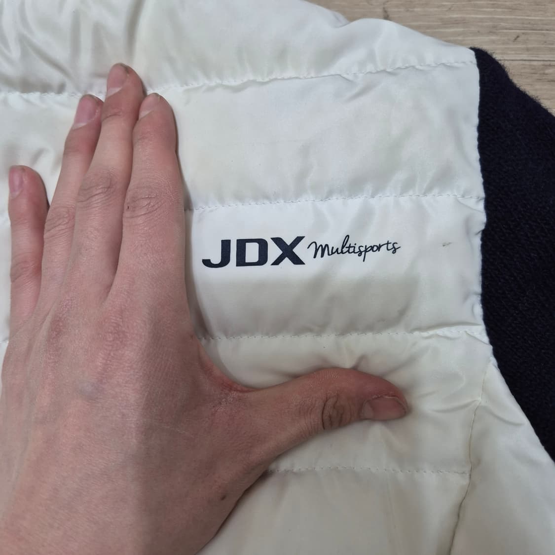 JDX 여성 골프웨어 하이브리드 니트 덕다운 경량 롱패딩 S(90) 상품이미지6