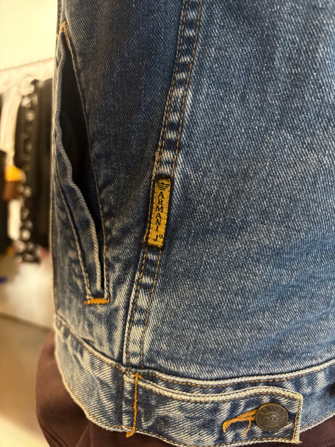 80s Armani Jeans 데님 자켓 상품이미지4