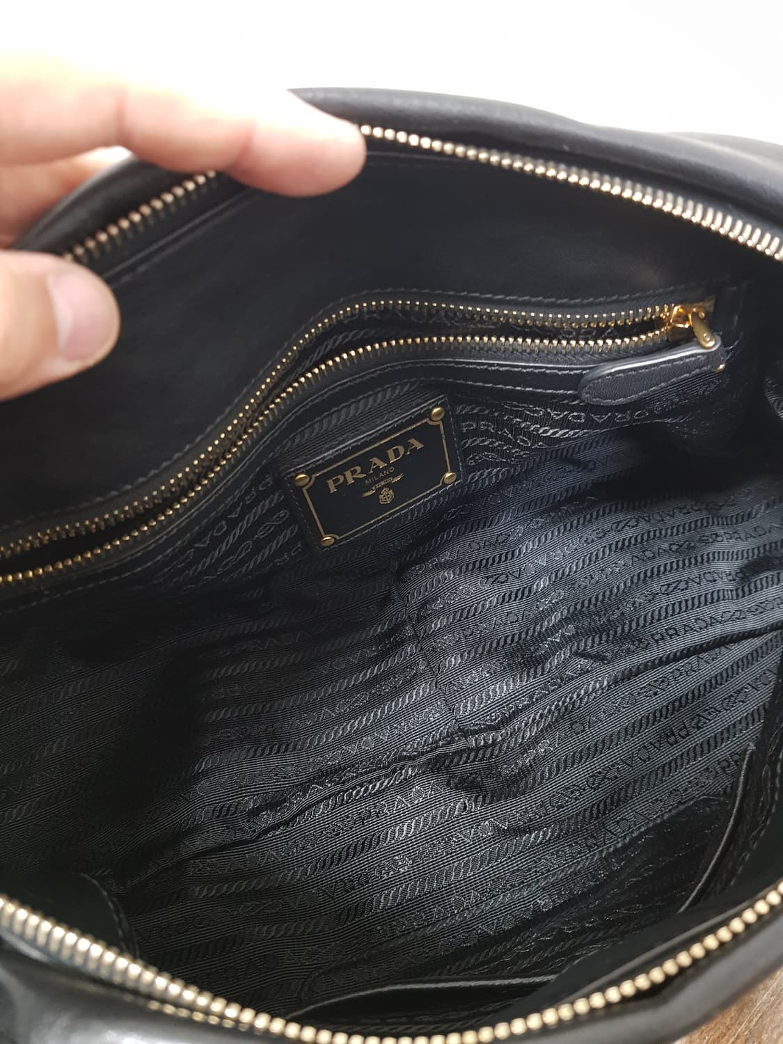[정품] 프라다 BN1903 소프트카프 2way백 블랙 상품이미지9
