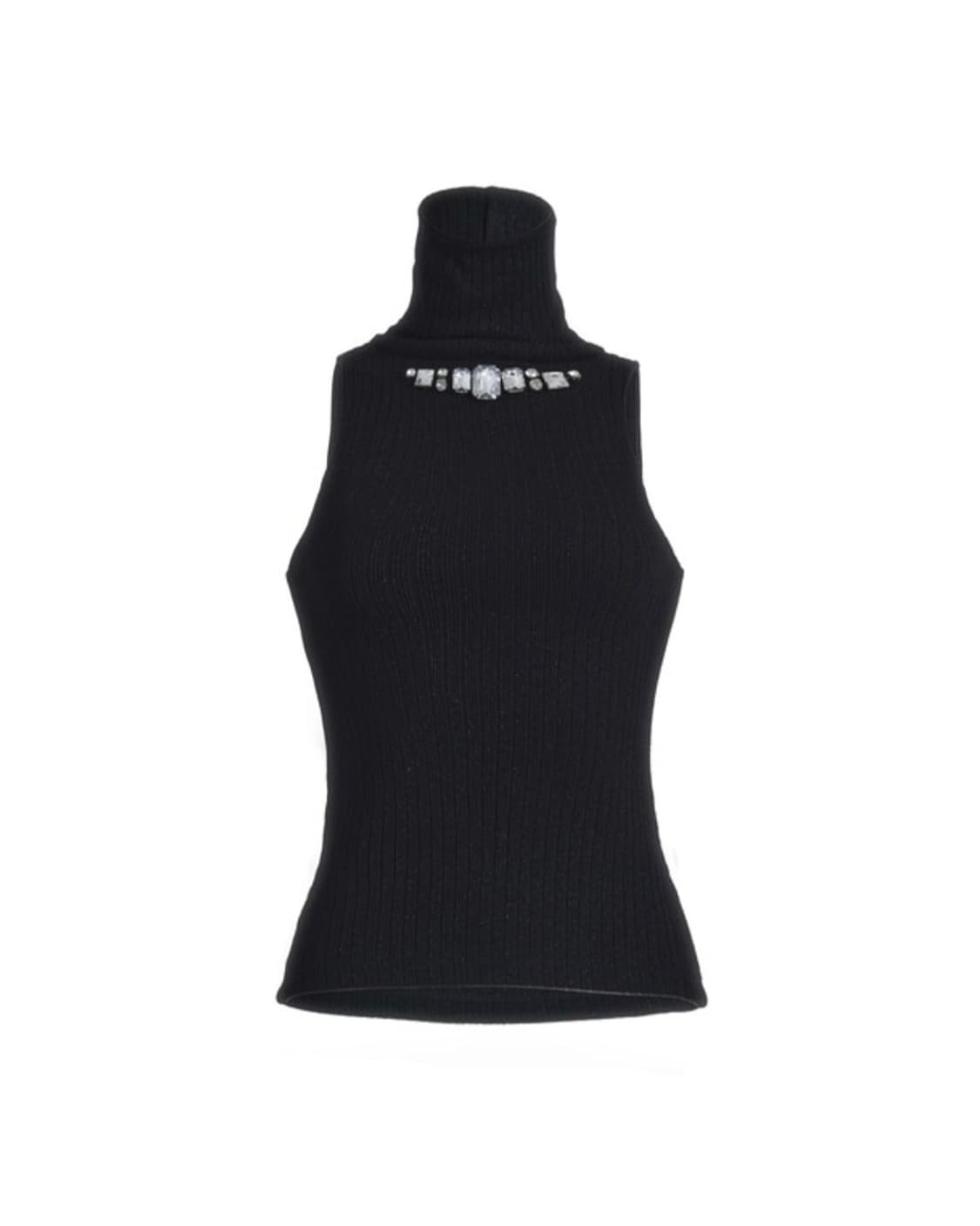 베이비메탈클럽 베메클 럭스젬 하이넥 탑 블랙 상품이미지1