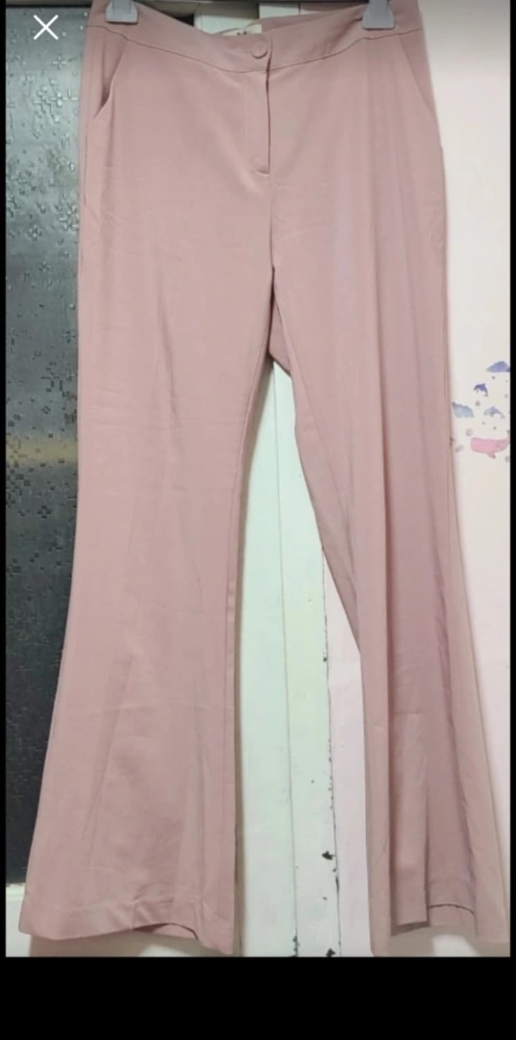 핑크색 부츠컷 슬랙스 상품이미지1