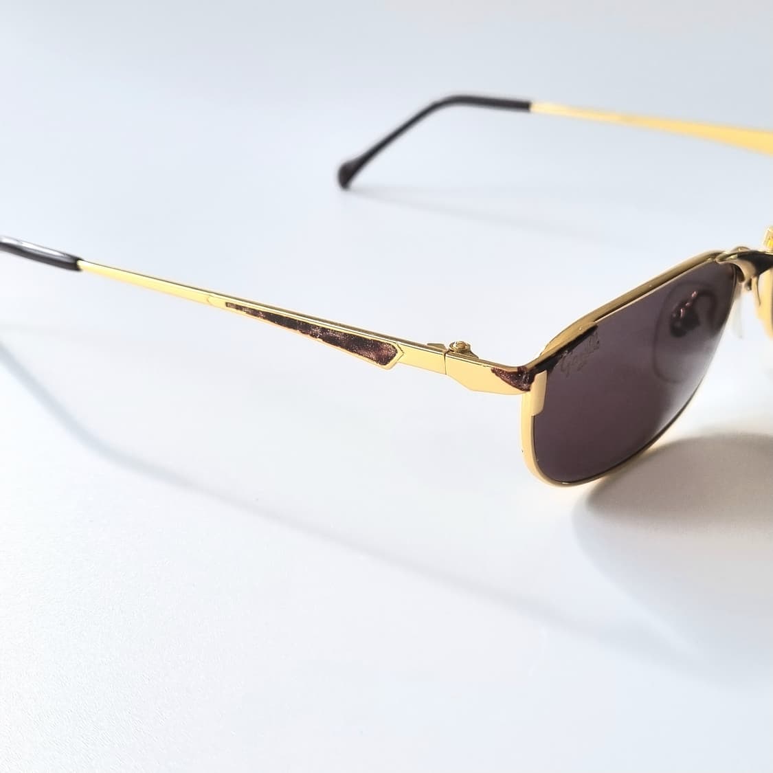 데드스탁 Gazelle 골드 & 레오파드 믹스 슬림 선글라스  1839 상품이미지6