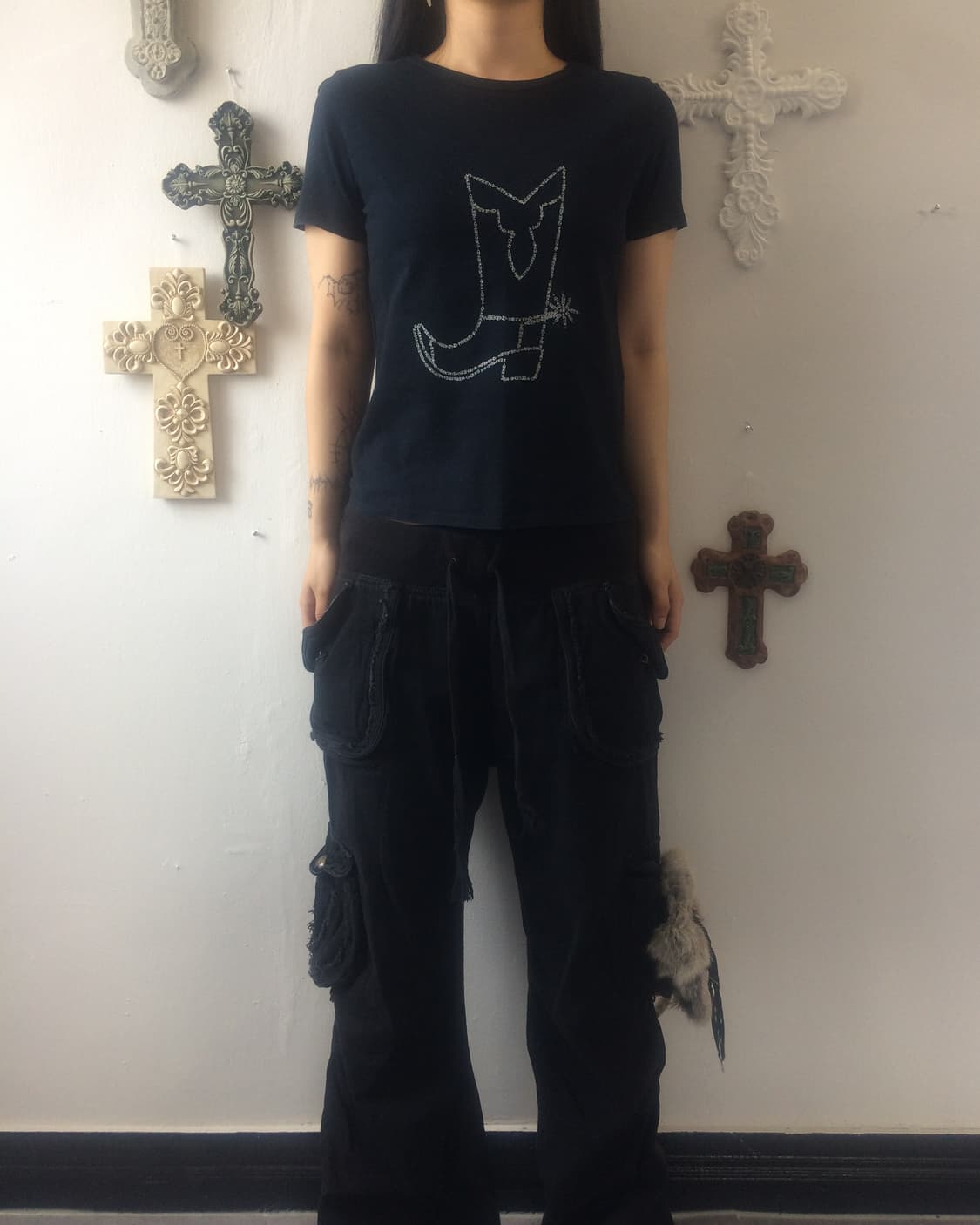 Max mara boots printing t shirt 상품이미지1