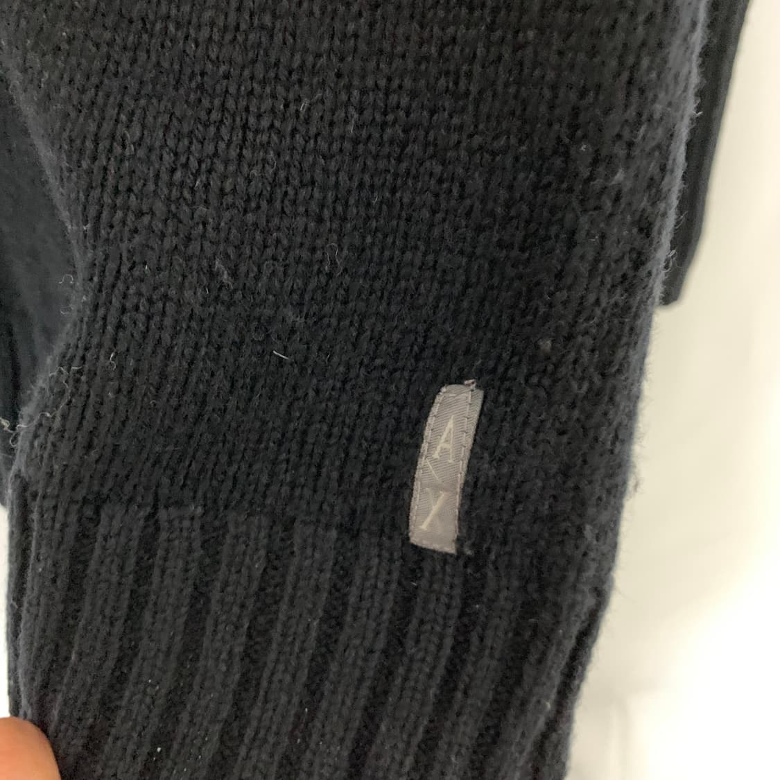알마니 아르마니 빈티지 블랙 레드 스트라이프 니트 스웨터 남성 L 상품이미지3