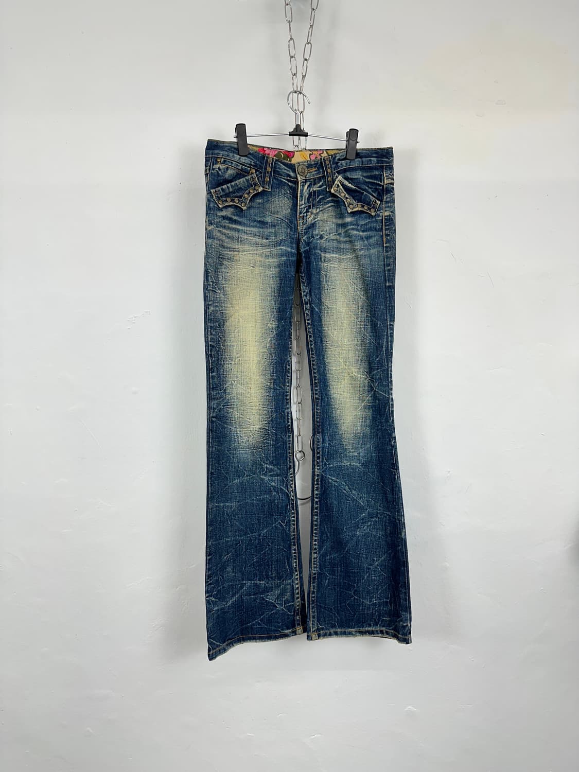 Studded Rivet Bootcut Denim Jeans 상품이미지8