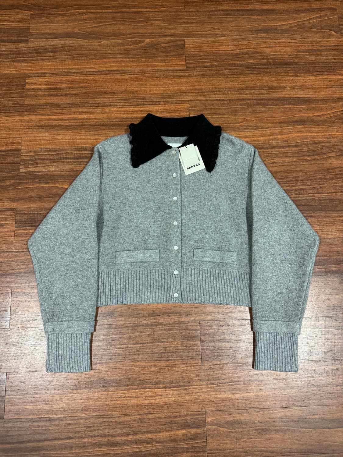 산드로 프릴 카라 가디건 새상품 상품이미지3