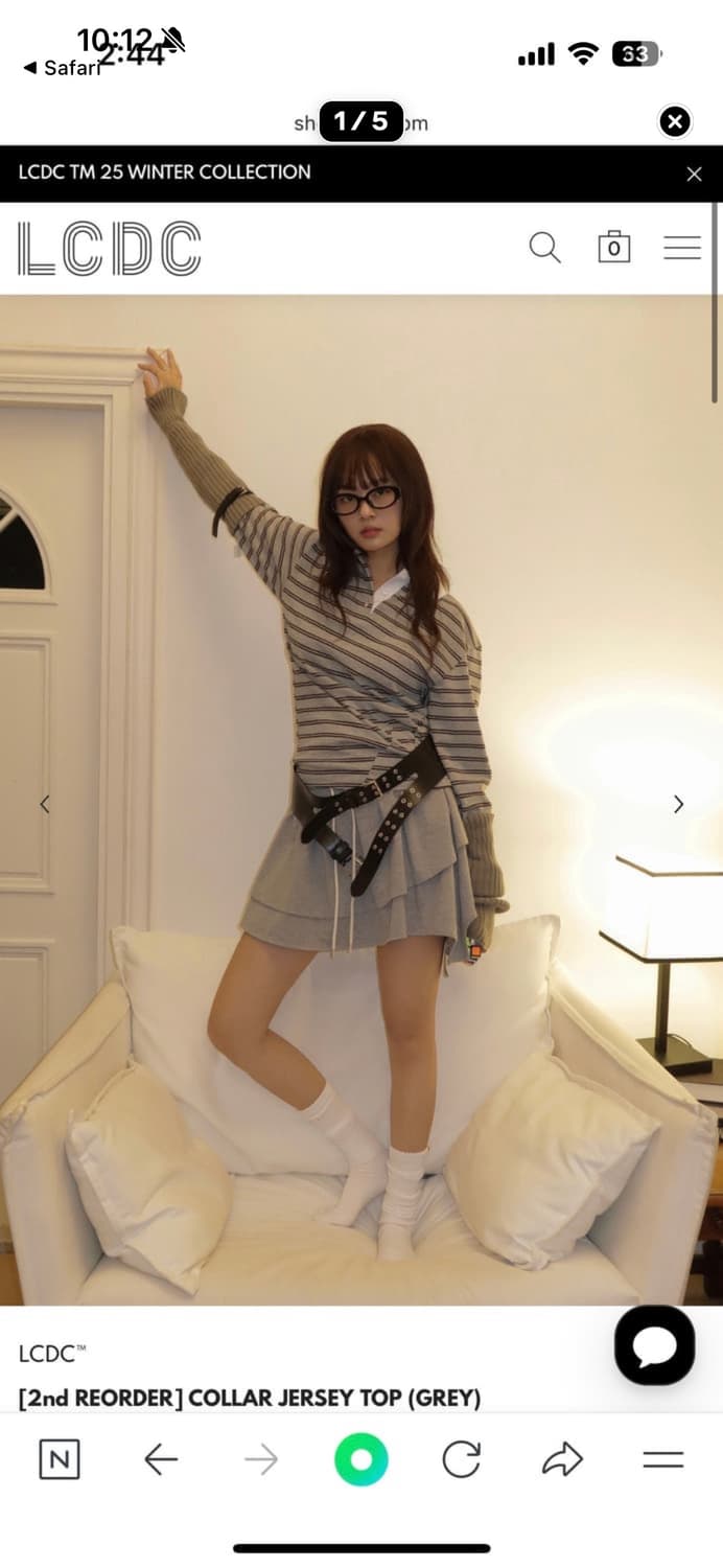 COLLAR JERSEY TOP (GREY) 카라티셔츠 상품이미지2