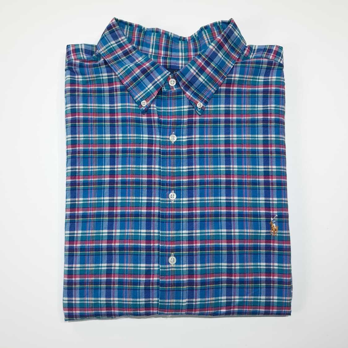 CL584 3XL 폴로 00s 코튼 스몰 타탄체크 버튼다운 셔츠 남방 상품이미지7