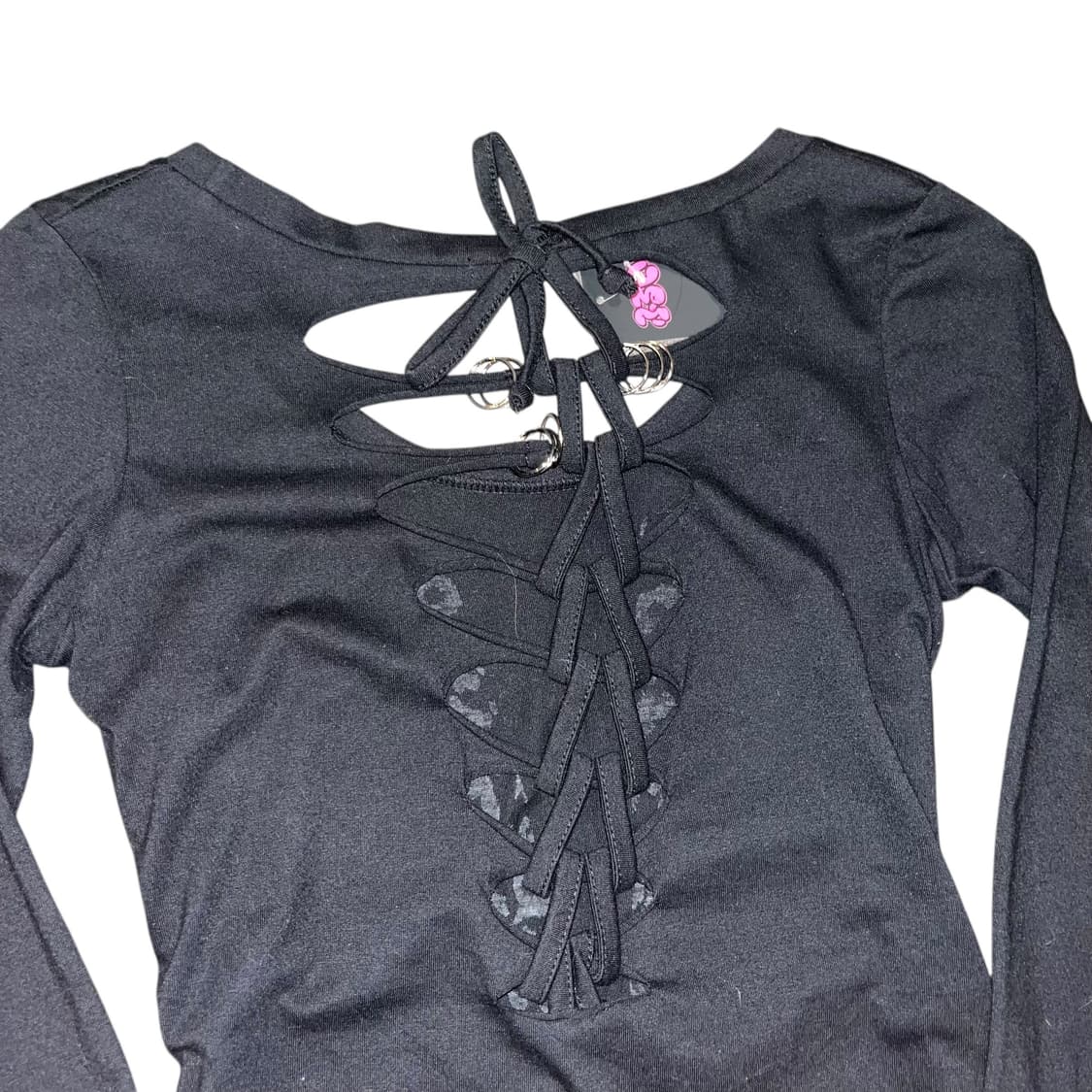 LAZY DAISY 레이지데이지 호피프린팅 백그런지링 긴팔티 갸루y2k 상품이미지7