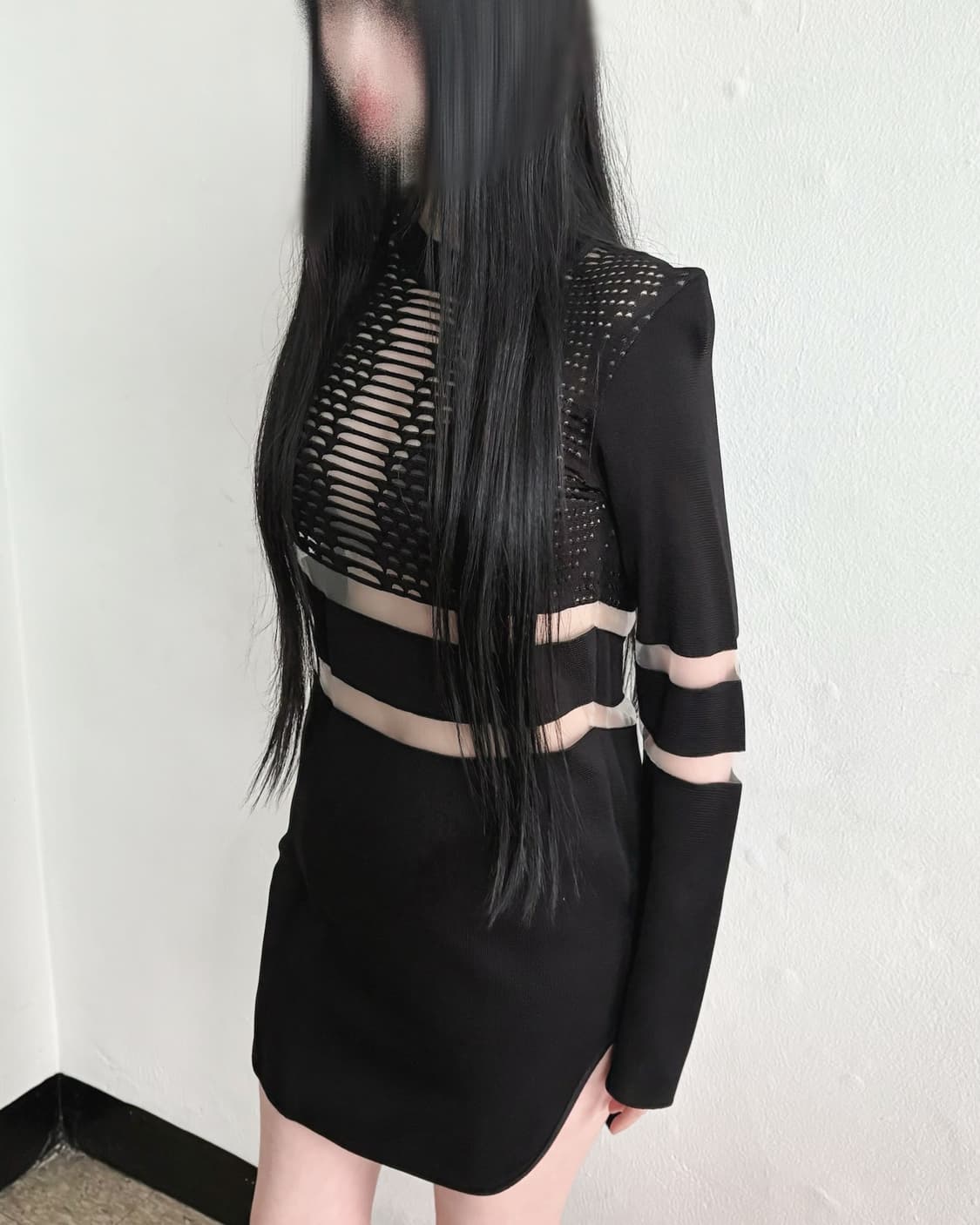 알렉산더왕 x h&m 플로팅 시스루 미니 원피스 상품이미지3