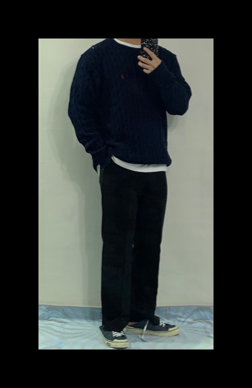 폴로 랄프로렌 네이비 꽈배기 면니트 상품이미지3