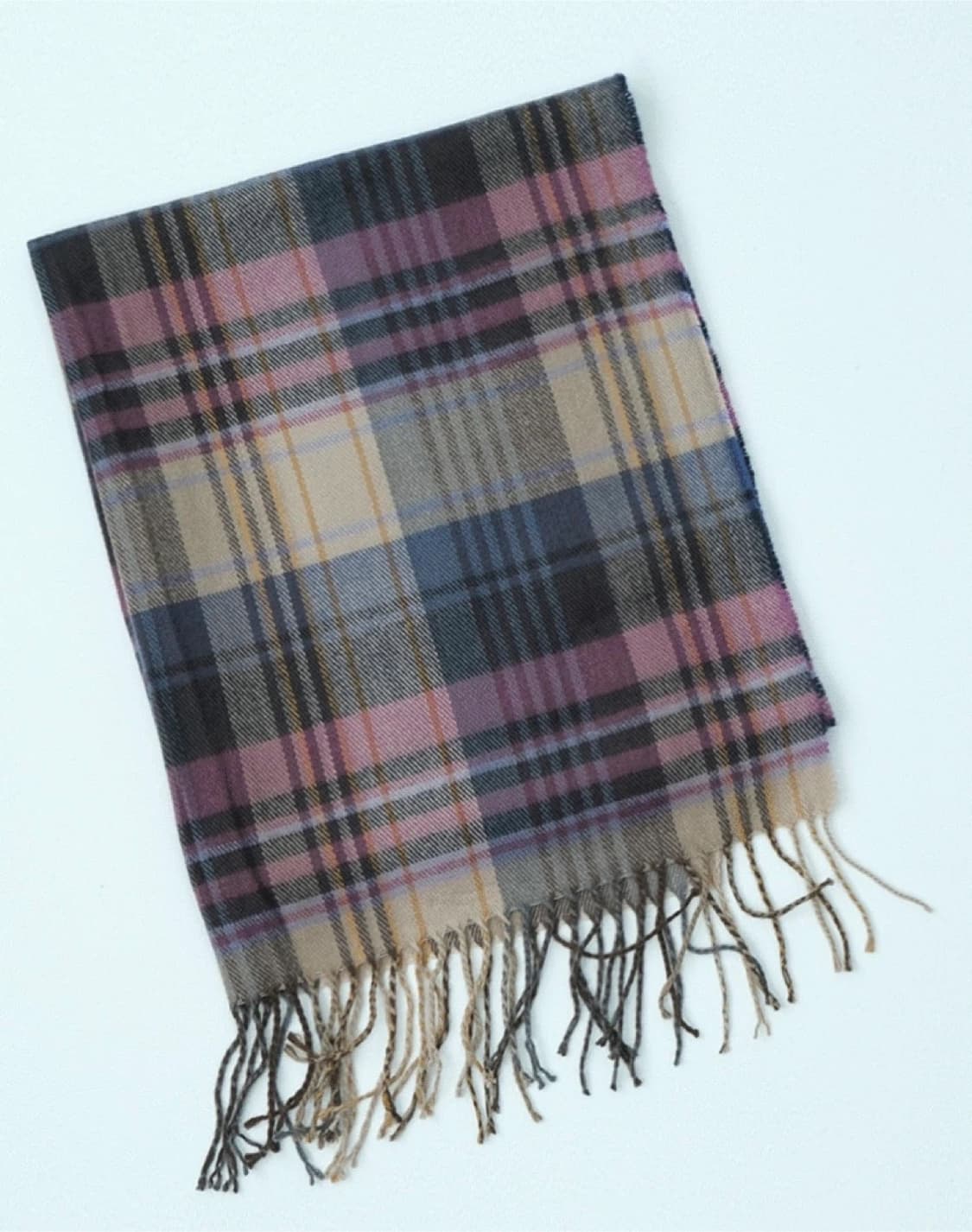 숍귀리 바이올렛 체크 머플러 상품이미지2