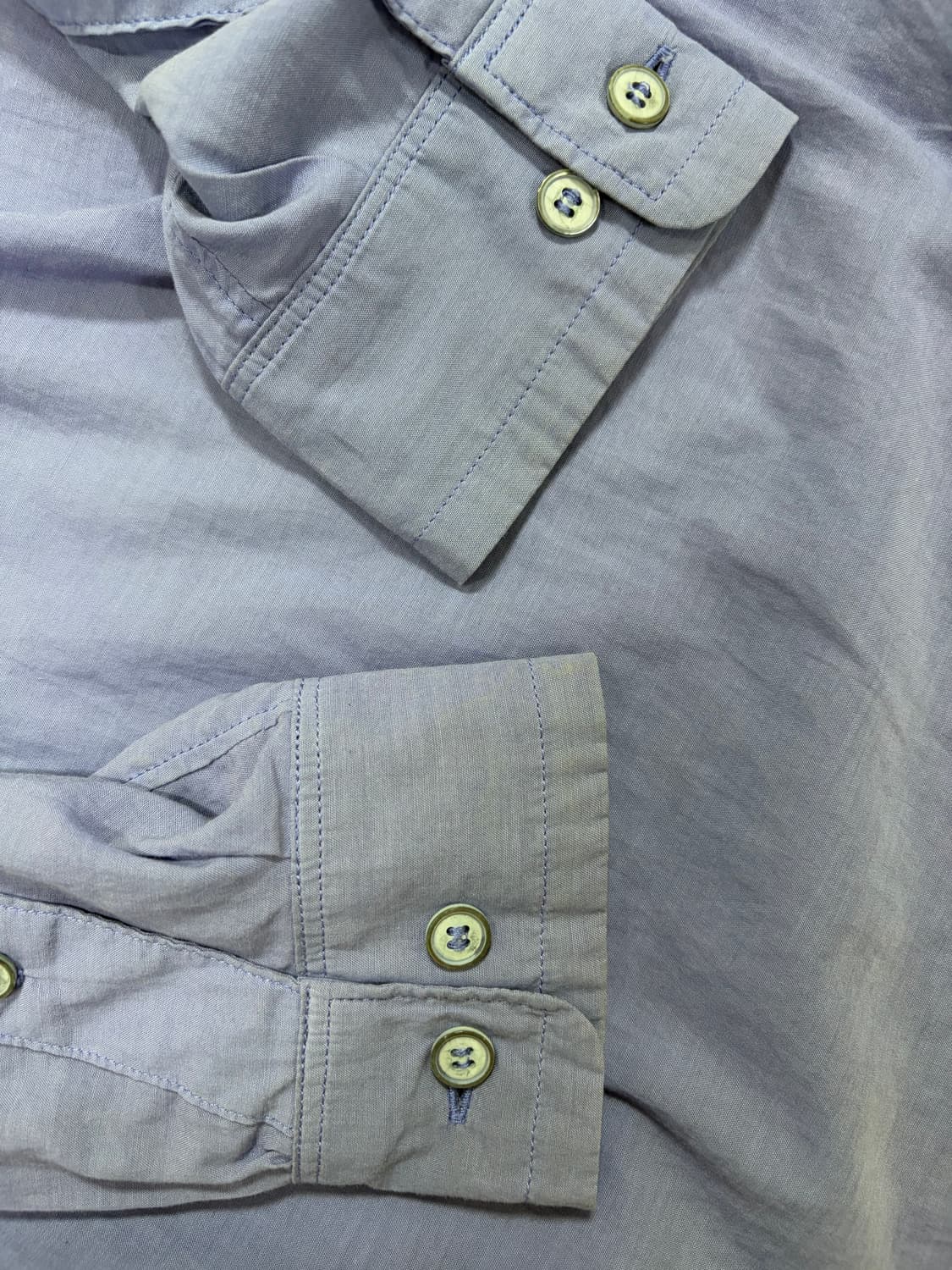 [2] 폴리테루 텐코 루즈드 셔츠 2.0 다이드 블루 상품이미지4