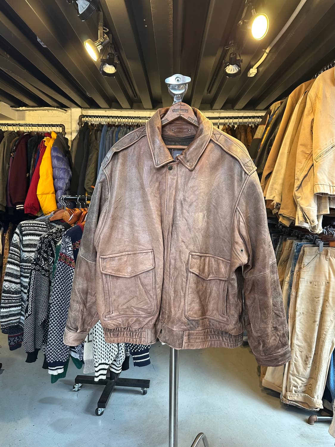 Wilsons Leather 헤비 리얼 레거 A-2 플라이트자켓 상품이미지1