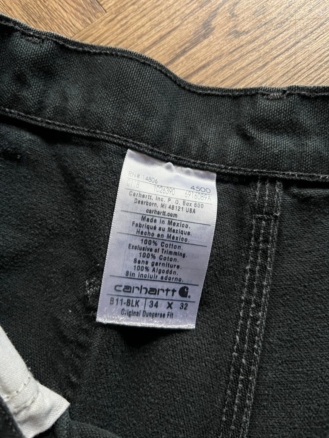 [34]칼하트 USA 빈티지 워싱 블랙 싱글니 카펜터 워크 팬츠 상품이미지6