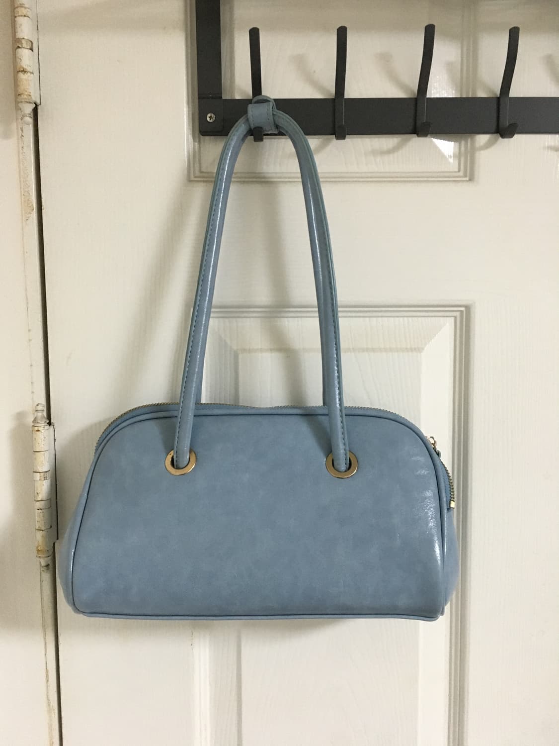 파스텔 블루 가죽 숄더백 상품이미지1