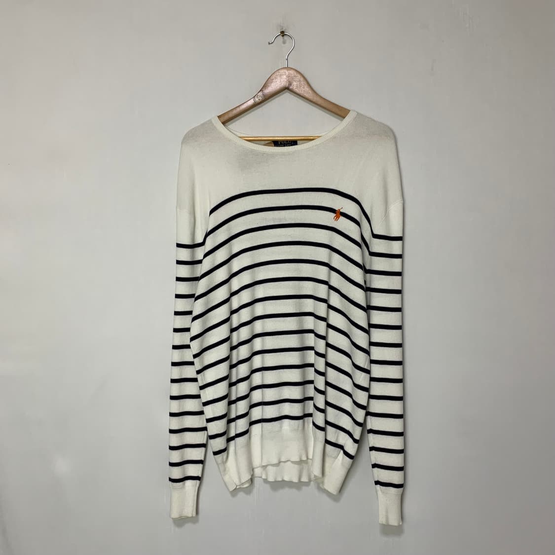 폴로 스트라이프 롱슬리브 긴팔 니트 L 빈티지 남녀공용 상품이미지1