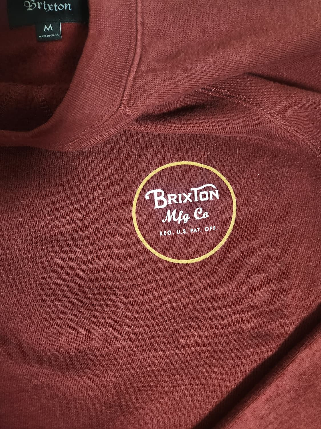 Brixton 버건디 랭글런 맨투맨 상품이미지2