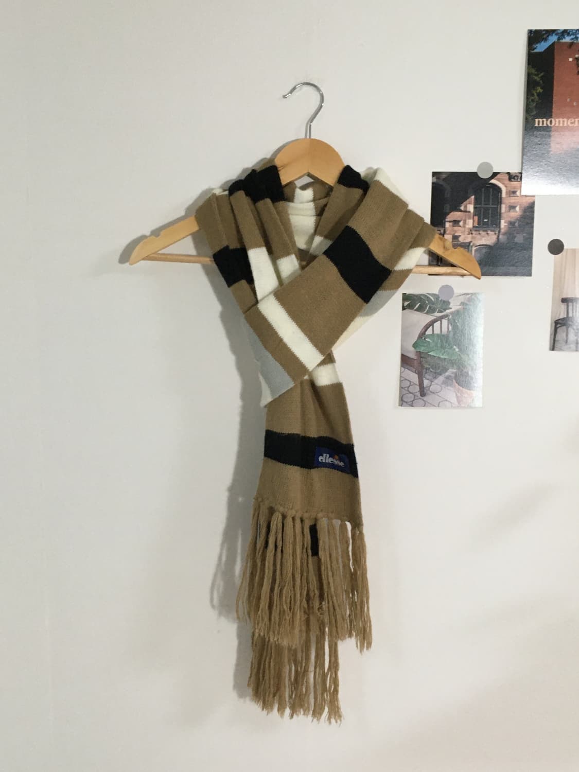 ellesse 브라운&블랙 목도리 상품이미지1