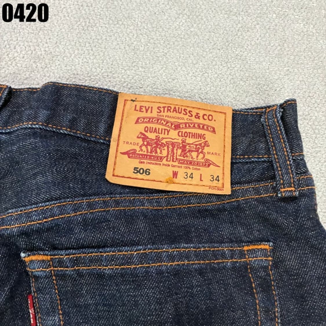 리바이스 506 데님 W34 L34 상품이미지1