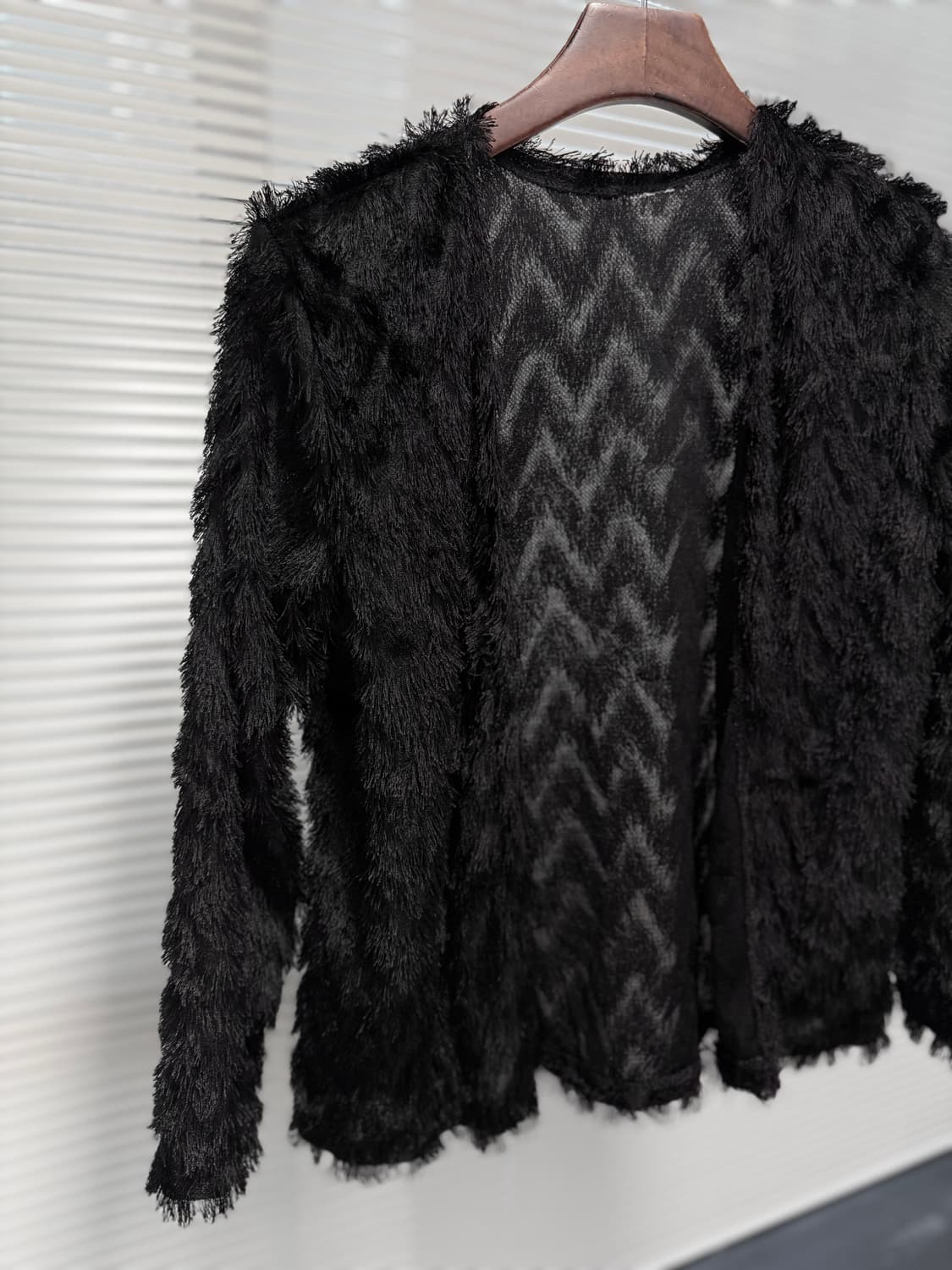 빈티지 텍스처 씨스루 자켓 상품이미지3