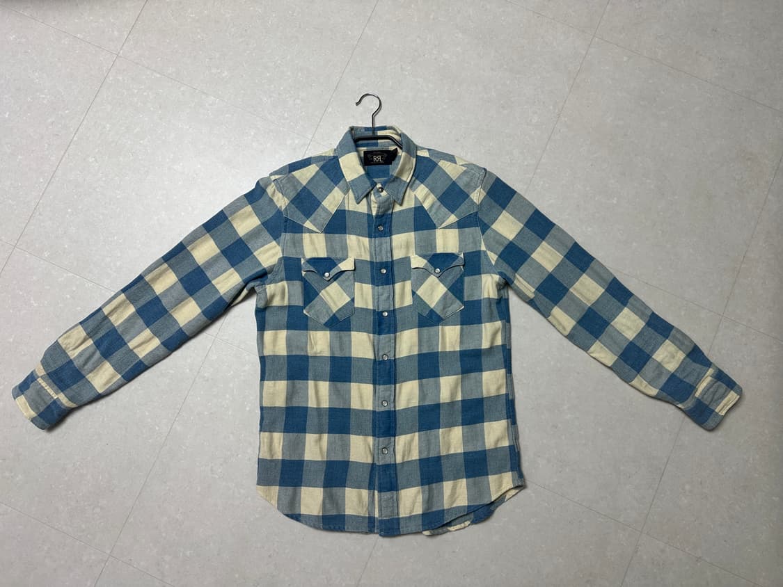 더블알엘 슬림핏 플래드 트윌 웨스턴 셔츠(M size) 상품이미지2