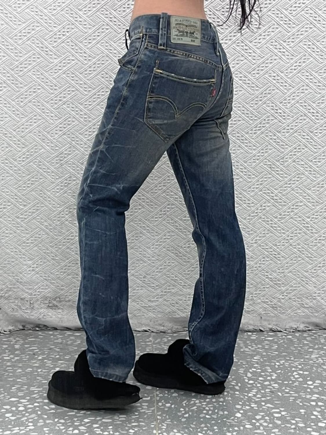 리바이스 568 빈티지 스트릿 크랙워싱 데님팬츠 32인치 C07237 상품이미지1