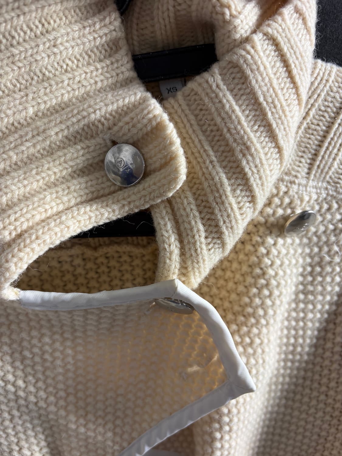 아르마니 익스체인지 하이넥 투웨이 절개 니트 집업 XS 상품이미지9