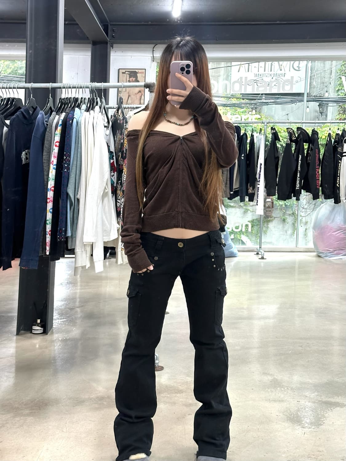 히스테릭글래머 히스걸 민초 루즈후드집업 상품이미지2