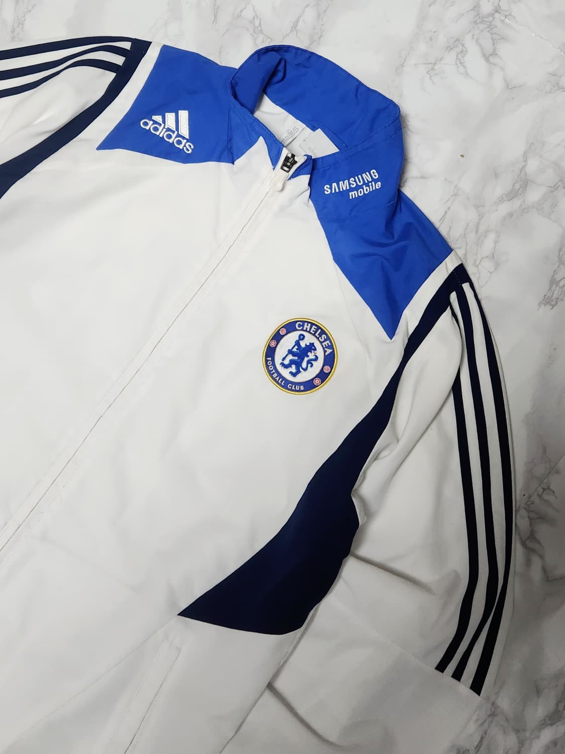 아디다스 첼시 07-08 삼성 바람막이 흰 파 자켓  상품이미지2