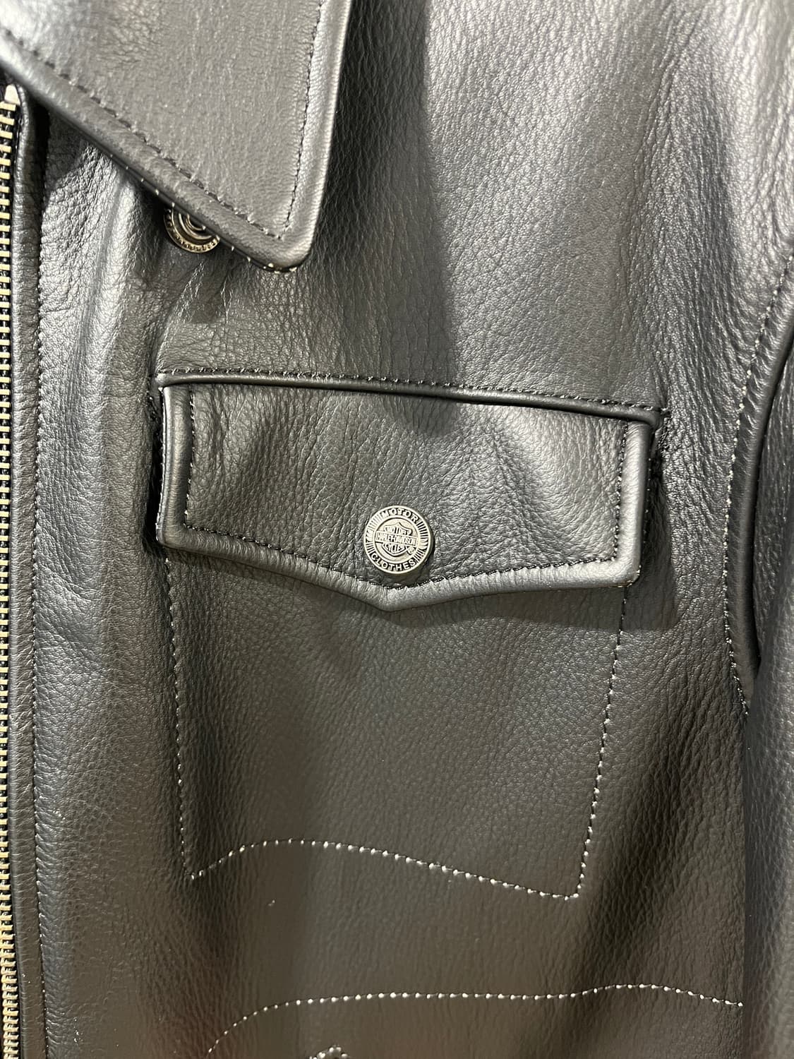 00s 할리 데이비슨 소가죽 라이더 자켓 상품이미지4