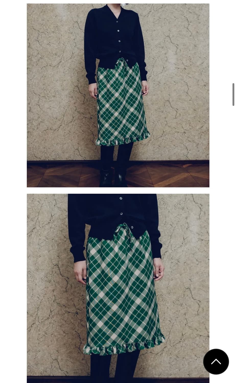 뮤제드 체크프릴스커트 상품이미지2