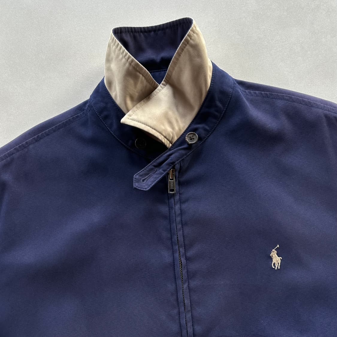[M-L]폴로 랄프로렌 체크 라이닝 바이스윙 블루종 자켓 상품이미지10