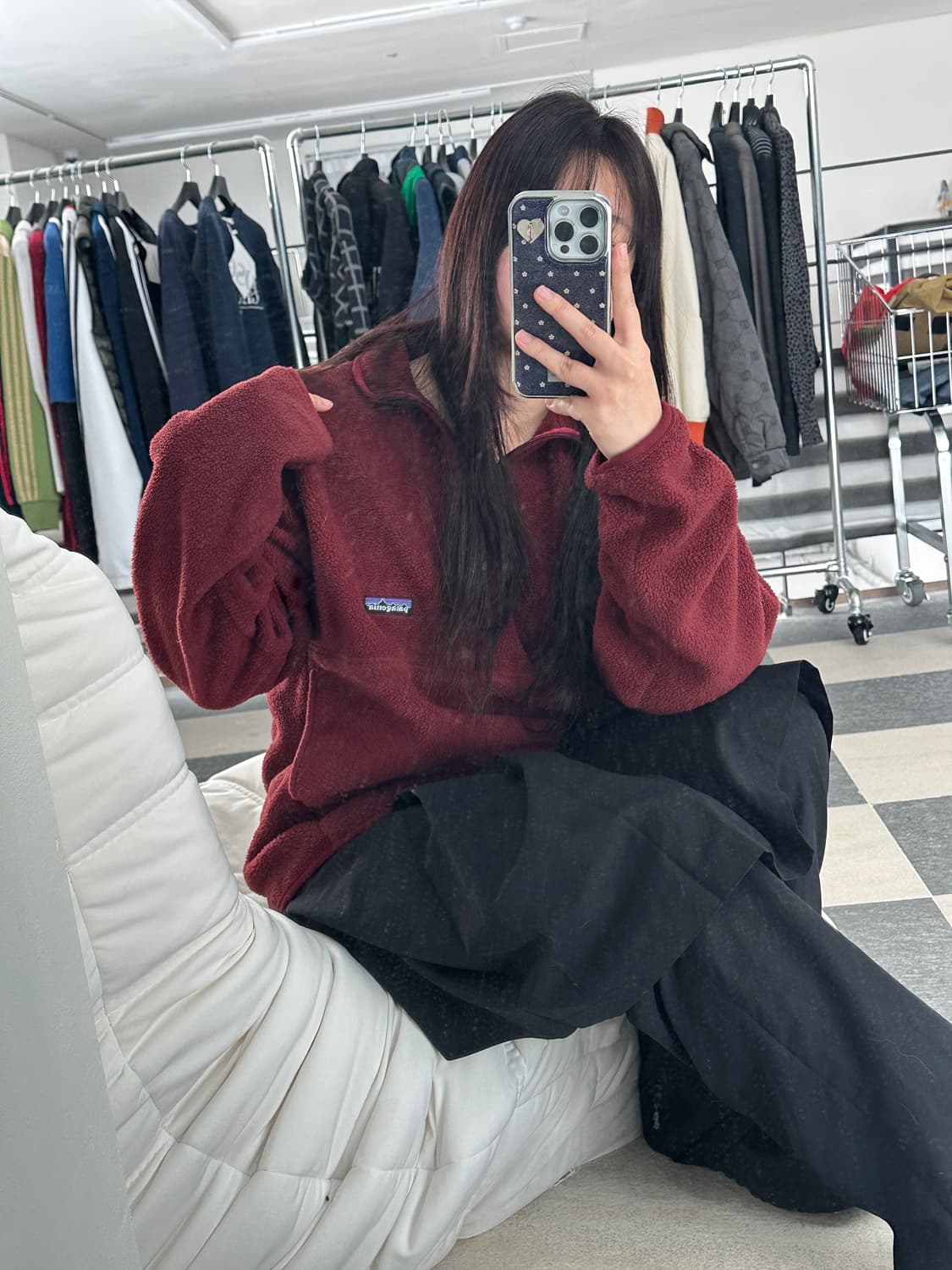 파타고니아 00s 신칠라 버건디 마수피얼 플리스  상품이미지4