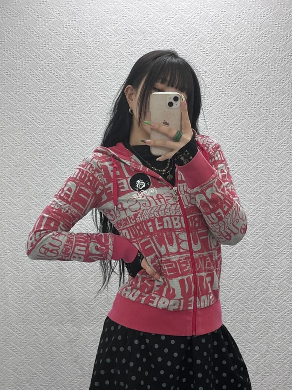 푸부 FUBU 희귀 레트로 00's 로고플레이 후드집업 M C09090 상품이미지1