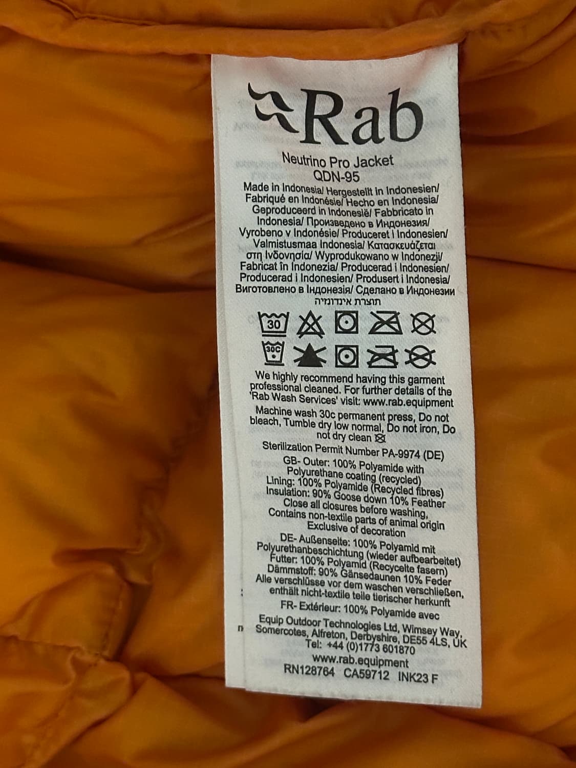 [M] Rab 랩 뉴트리노 프로 마멀레이드 상품이미지7