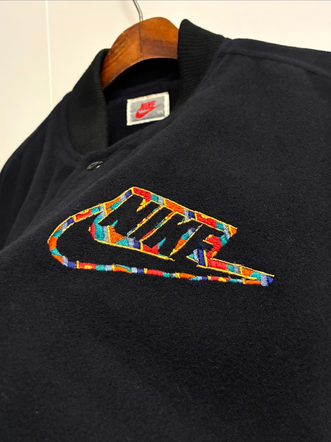 (XL)90s nike 나이키 빈티지 에어 빅로고 울 봄버 바시티자켓 상품이미지4