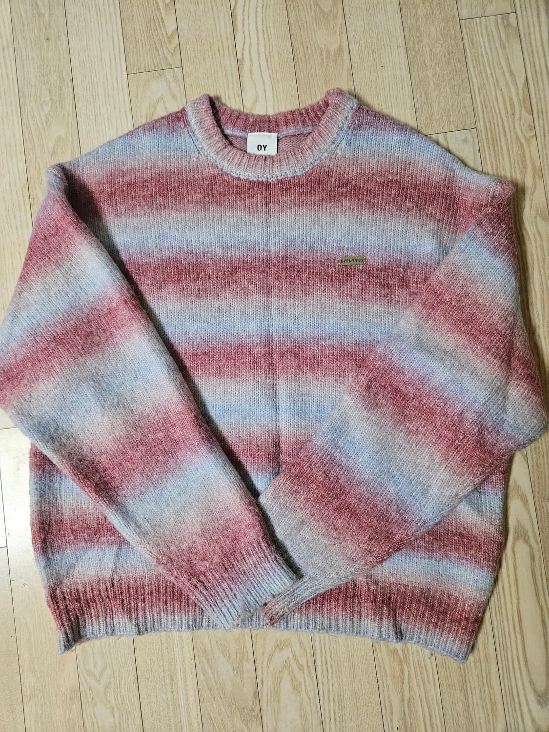 OY 헤어리 스트라이프 니트 상품이미지1