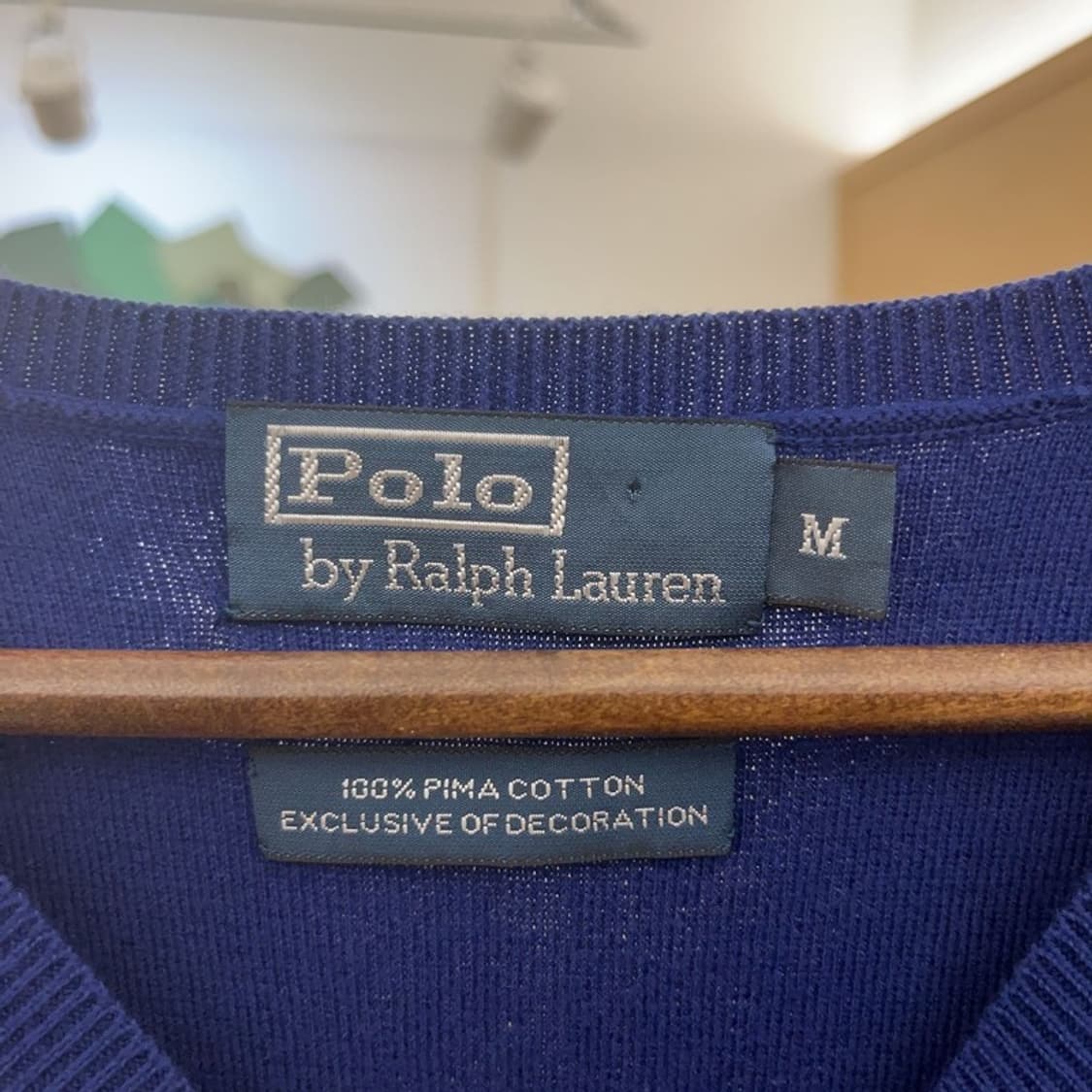 폴로 랄프로렌 모던시크 피마코튼 브이넥 니트 조끼 M C08171 상품이미지5