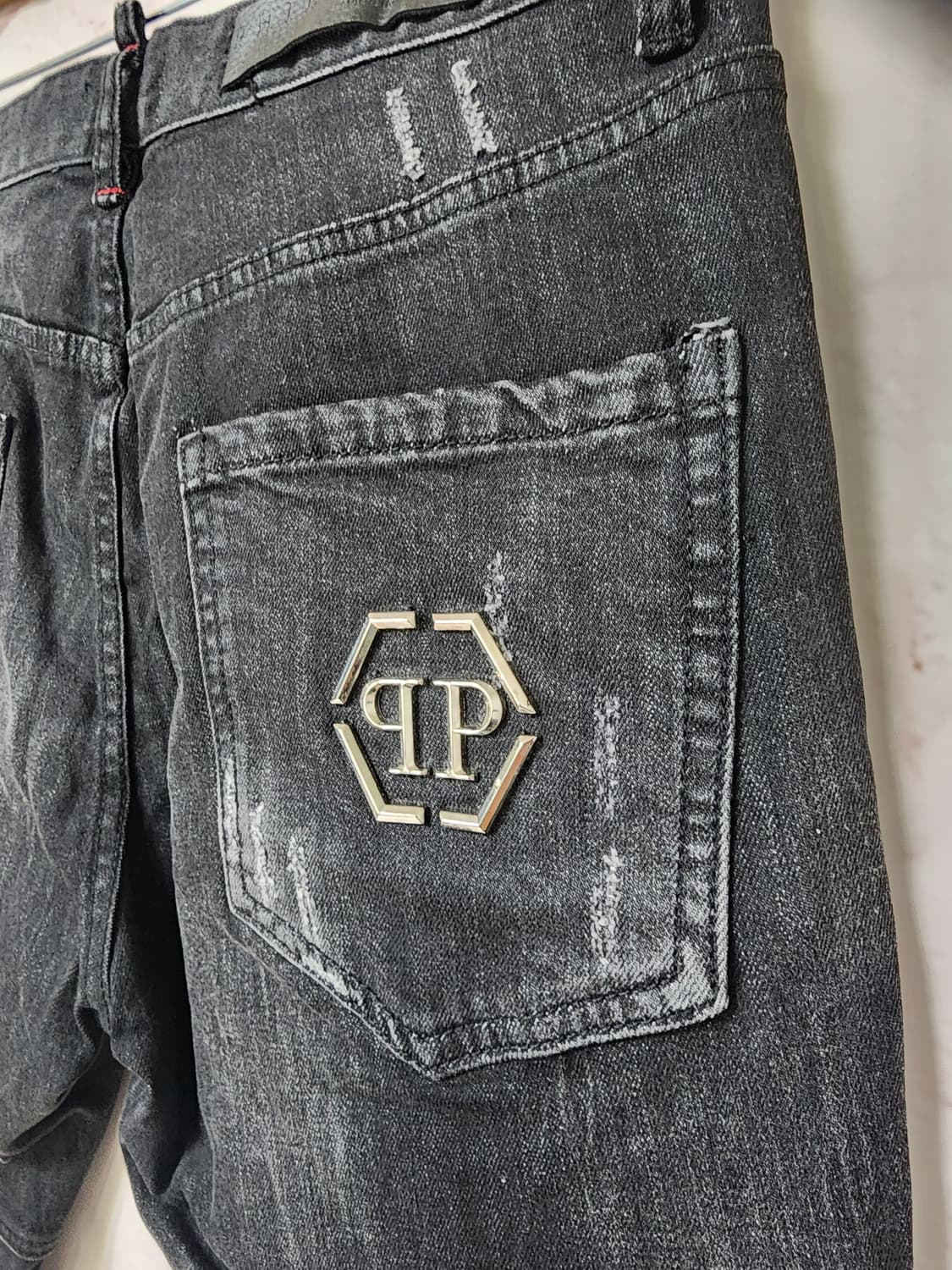 필립플레인 블랙 데님 팬츠 상품이미지5