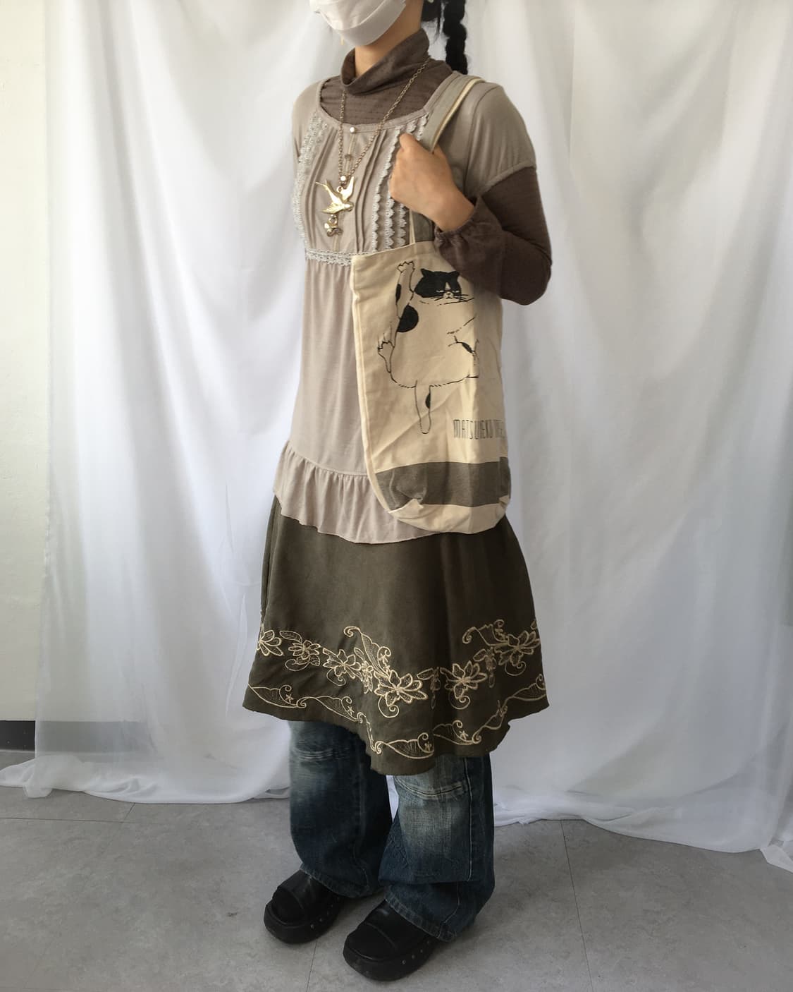 Layered high neck sleeve 상품이미지1