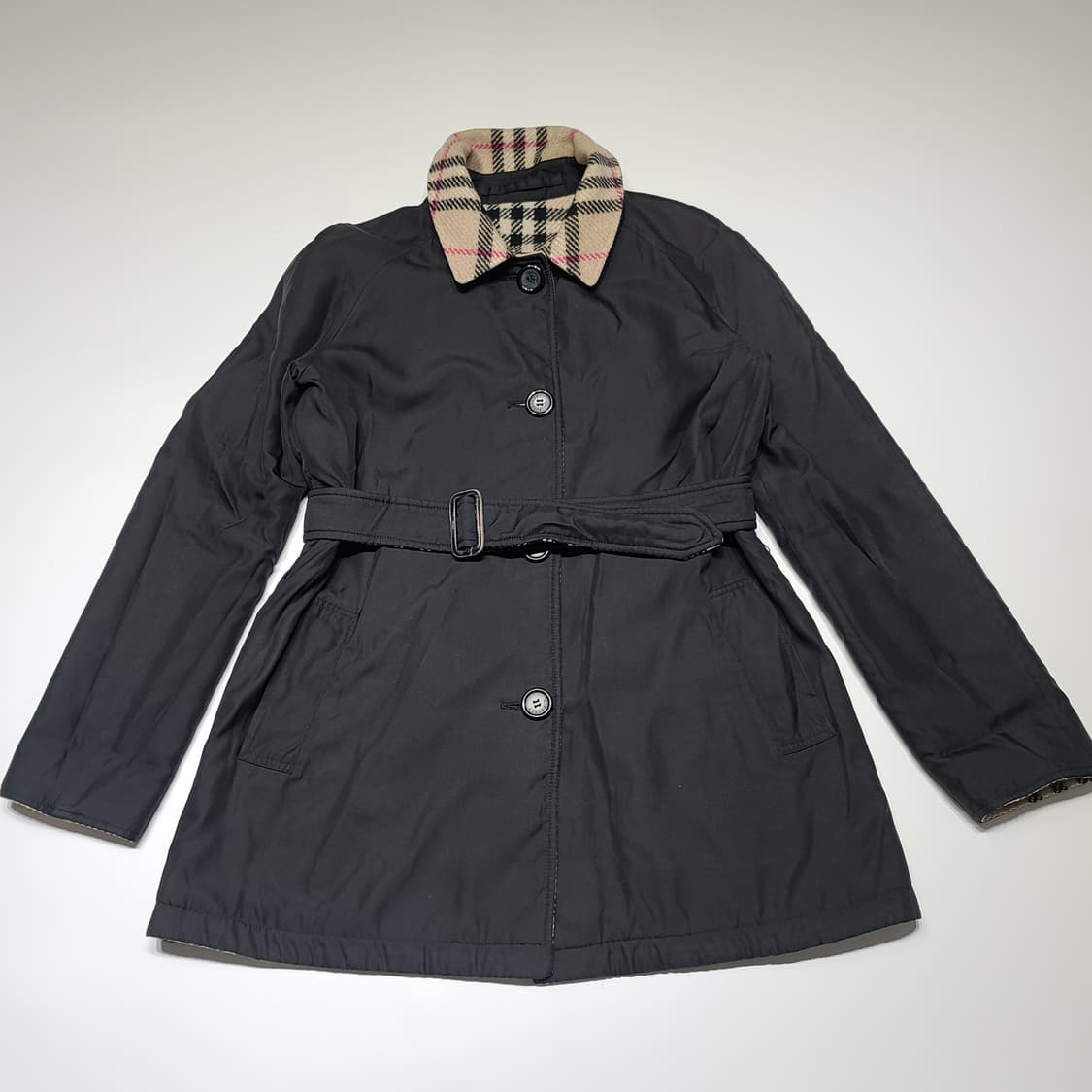 버버리 노바체크 리버시블 벨티드 자켓[S~M] 상품이미지9