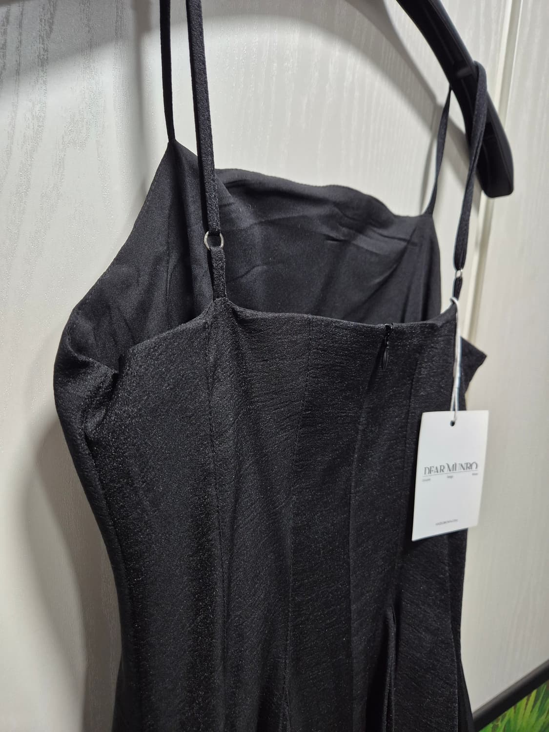 (타임세일)(새상품)디어먼데이로 블랙 끈나시 원피스 상품이미지8