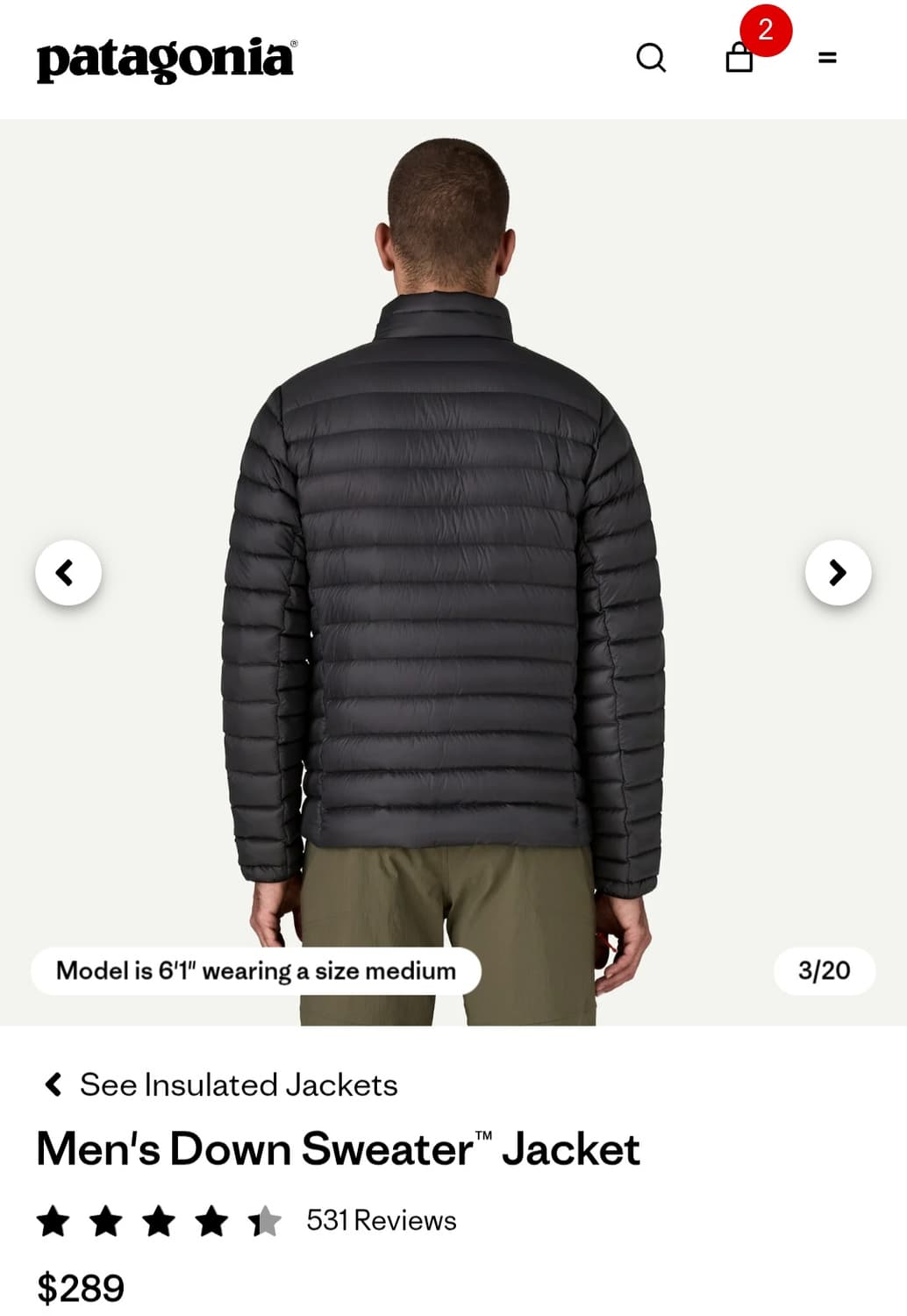 (새상품)파타고니아 다운스웨터 25fw M사이즈 상품이미지3