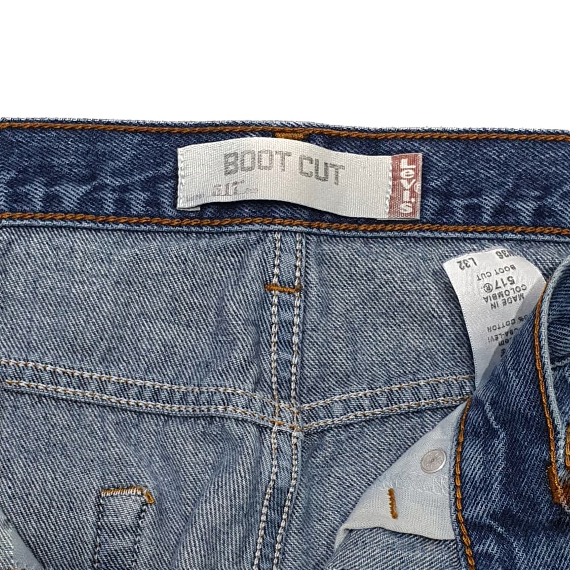 리바이스 517 부츠컷 00s 중청 워싱 36x32 (34~36) 상품이미지8