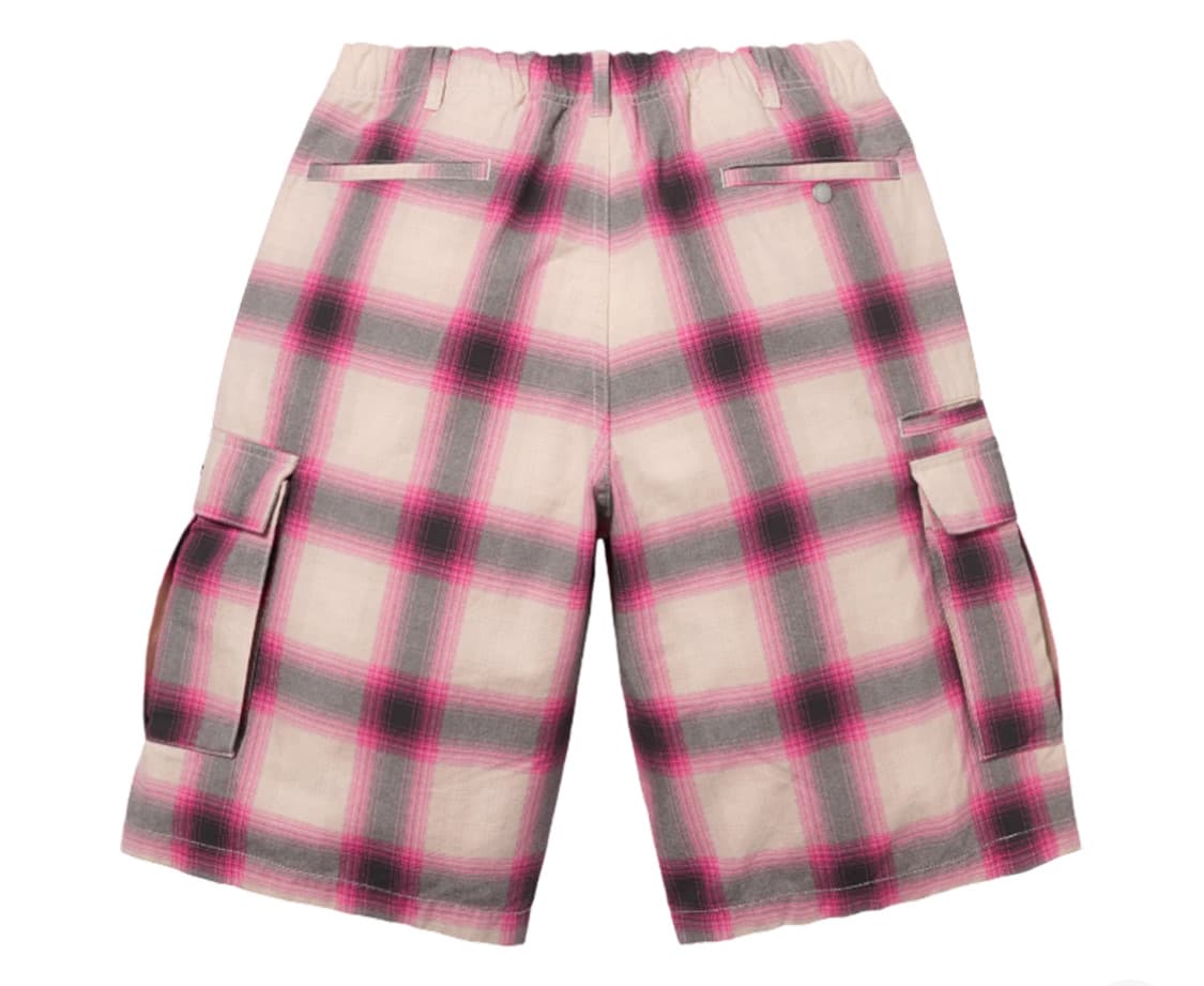 Supreme 25ss 슈프림 쉐도우 플레이드 카고 쇼츠 핑크 팬츠 M 상품이미지2