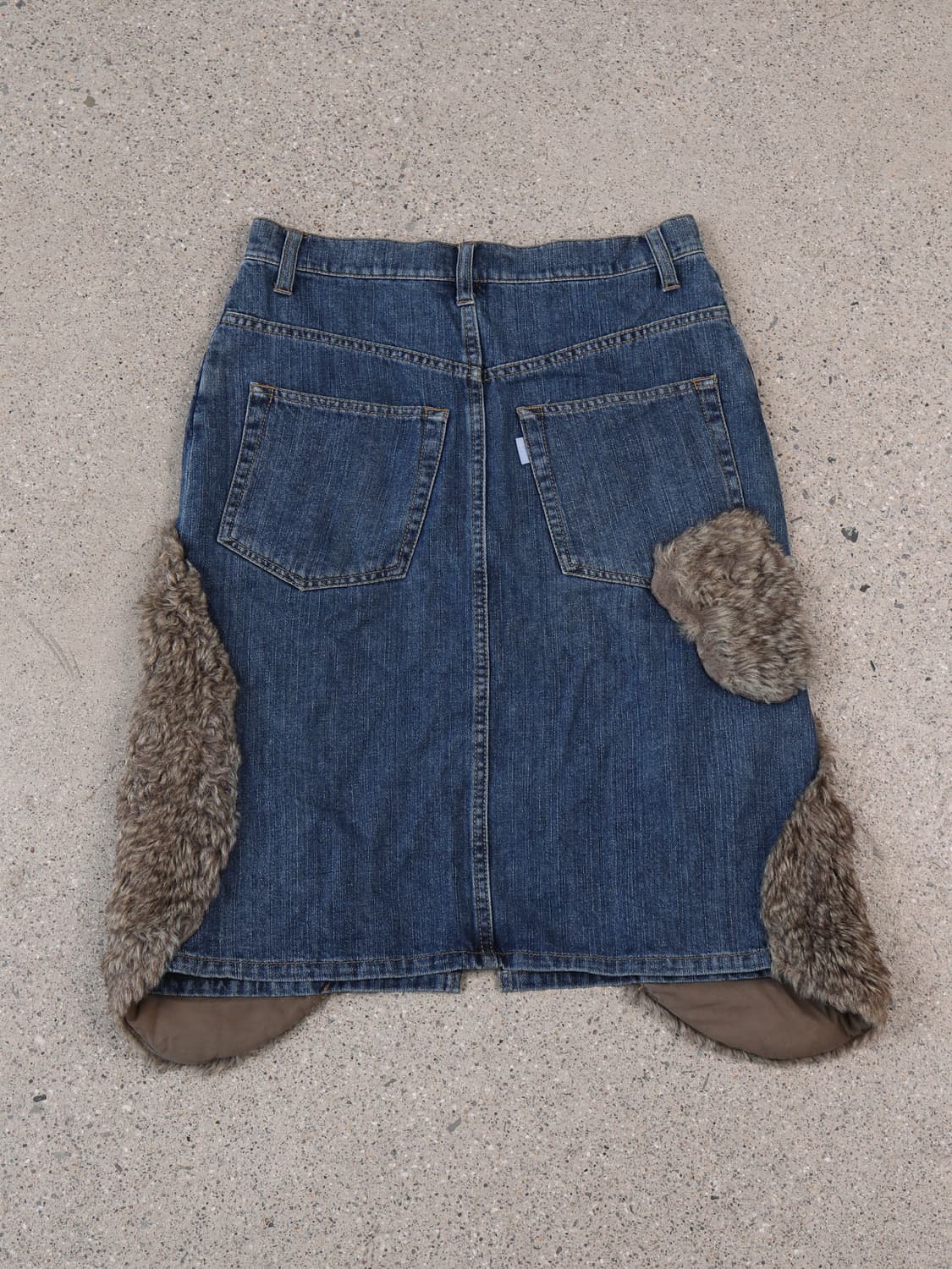 Ne-net Fur & Denim Skirt 상품이미지3