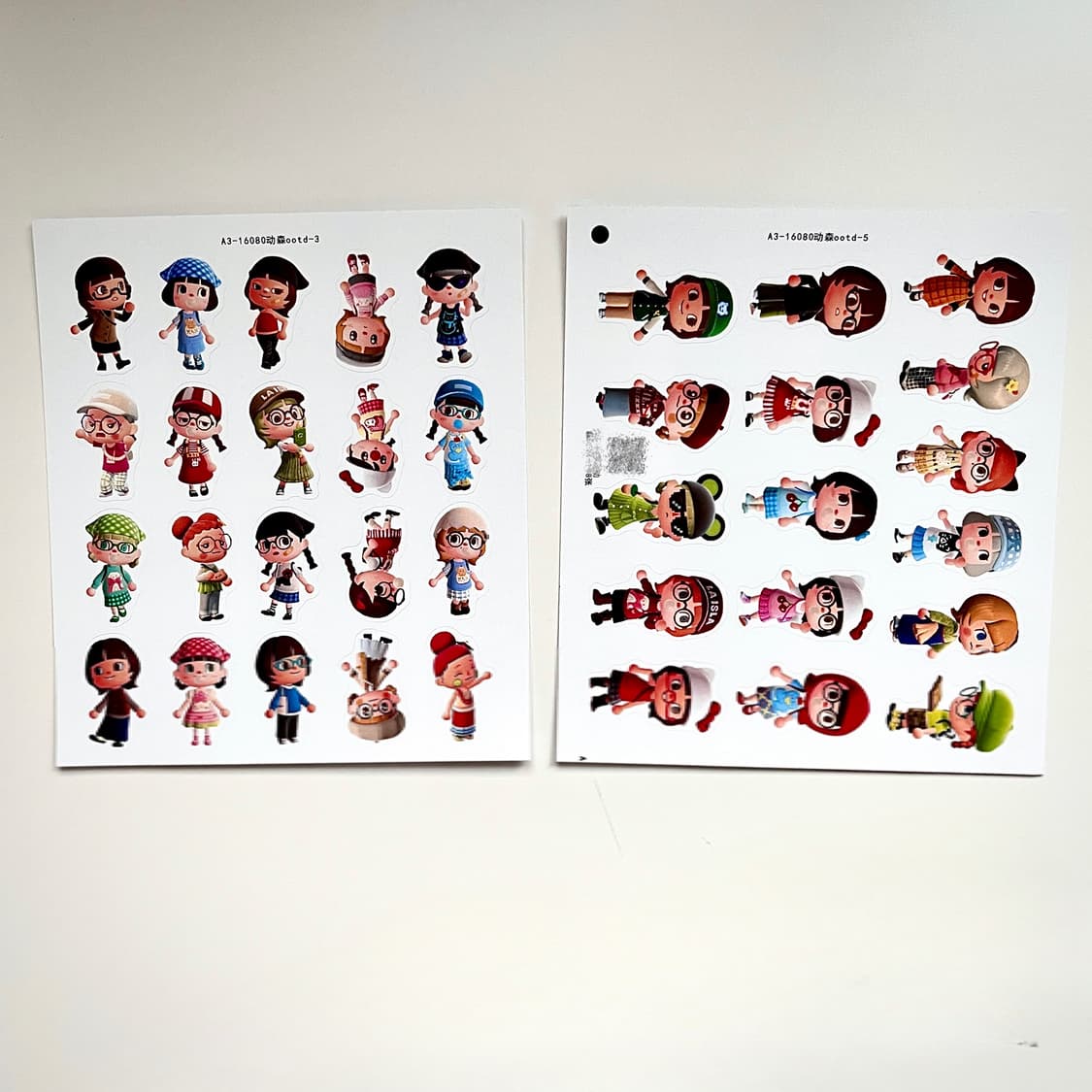 동물의숲 사람주민 스티커 5장 상품이미지3