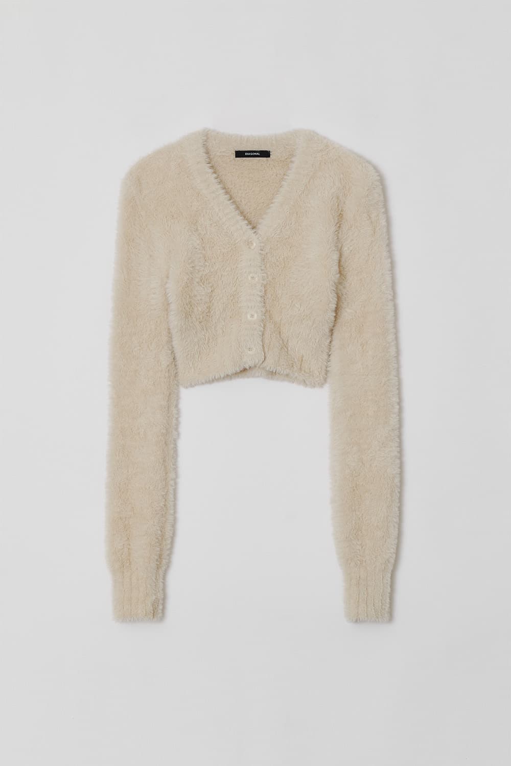 (정가13만9천) 다이애그널 브이넥 헤어 니트 가디건 상품이미지3